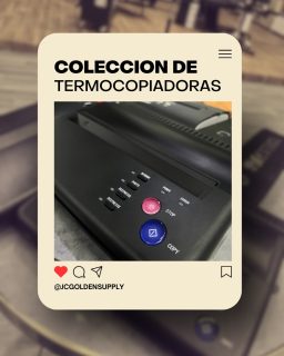.
⚡️Colección De Termocopiadoras⚡️Lleva tu arte al siguiente nivel con la precisión de nuestras termocopiadoras.
Diseñadas para artistas que como tú, no comprometen el detalle y saben que el tiempo es su recurso más valioso. Obtén stencils impecables en segundos y asegúrate de que cada línea de tu diseño se transfiera a la piel con total fidelidad.
Menos tiempo calcando, más tiempo creando piezas épicas. 🖋️🔥
•
Ordena ya!!!
WWW.JCGOLDENSUPPLY.COM
También por WhatsApp 809-258-6325
•
Tienda física 🏛️
Estamos en la avenida Mella N. 302 , esquina 19 de Marzo , al lado de la Sirena proximo a la zona colonial.  SANTO DOMINGO R.D 🇩🇴#jcgoldensupply #termocopiadorastatuaje #materialesparatatuar