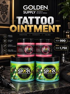 . 
⚡️TATTOO OINTMENT SPARK⚡️
6.5oz - RD$990 | 15oz - RD$1750

Una sola pomada para acompañarte durante todo el proceso. 🖤

Su fórmula sin petróleo ayuda a lubricar la piel durante el tatuaje, reduciendo la fricción y facilitando el trabajo del artista. Además, puede utilizarse en el cuidado posterior para mantener la piel hidratada y protegida durante la recuperación.

Ideal para trabajar y cuidar tu tattoo.
•
VISITANOS ! 

📍Tienda fisica 
Estamos ubicados en la avenida Mella no.302 esq. 19 de marzo (al lado de la sirena) proximo al barrio chino, sto sgo. 

Para envios 📦
📲Escribemos al WhatsApp 809-258-6325

#jcgoldensupply #spark #tattoo #ointment