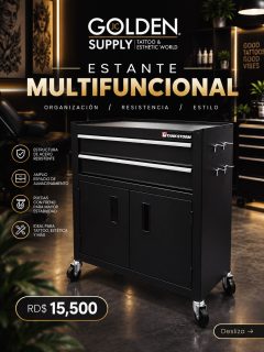 .
⭐️Estante Organizador ⭐️
RD$ 15,500

 ¿Buscas llevar su estudio al siguiente nivel? ¡Este estante organizador premium es la solución perfecta para ti!

Construido con metal negro de alta calidad, este estante te permite mantener tus herramientas y suministros organizados y al alcance de la mano.

- 2 gavetas y un compartimento de gran tamaño para el almacenamiento de tus agujas, tintas, máquinas y más...
- Ruedas para fácil movilidad
- Diseño robusto y duradero
•
VISITANOS ! 

📍Tienda fisica 
Estamos ubicados en la avenida Mella no.302 esq. 19 de marzo (al lado de la sirena) proximo al barrio chino, sto sgo. 

Para envios 📦
📲Escribemos al WhatsApp 809-258-6325

#jcgoldensupply #materialesparatatuar #estante