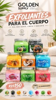 ✨Coleccion de Exfoliantes para la piel✨
💵RD$150 c/u 💵
•
✨ ¡Dale a tu piel ese extra de cuidado que se merece!
Descubre nuestra colección de exfoliantes para el cuerpo, ideales para complementar tu rutina de cuidado personal y ayudar a eliminar las células muertas, dejando la piel con una sensación más suave, fresca y renovada. 🧴✨
🥑🥥🍯 ¡8 variedades para elegir tu favorita!
Calidad, variedad y cuidado para tu piel.
•
VISITANOS !
📍Tienda fisica
Estamos ubicados en la avenida Mella no.302 esq. 19 de marzo (al lado de la sirena) proximo al barrio chino, sto sgo.
Para envios 📦
📲Escribemos al WhatsApp 809-258-6325
#jcgoldensupply #exfoliantes #cuidadodelapiel🧖🏻♀️ #skincarenatural