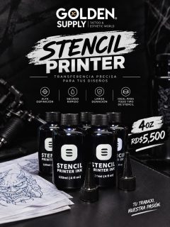 STENCIL PRINTER INK ✏️
 📏4 oz (120 ml)
💰 RD$5,500

Lleva tus diseños del papel a la piel con mayor precisión. Esta tinta está diseñada para imprimir stencils de tatuajes con líneas definidas y detalles que te ayudarán a trabajar con mayor comodidad y aprovechar cada diseño. ⚡

Dale un upgrade a tu proceso de trabajo. 
•
VISITANOS ! 

📍Tienda fisica 
Estamos ubicados en la avenida Mella no.302 esq. 19 de marzo (al lado de la sirena) proximo al barrio chino, sto sgo. 

Para envios 📦
📲Escribemos al WhatsApp 809-258-6325

#jcgoldensupply  #StencilPrinter #Tattoo