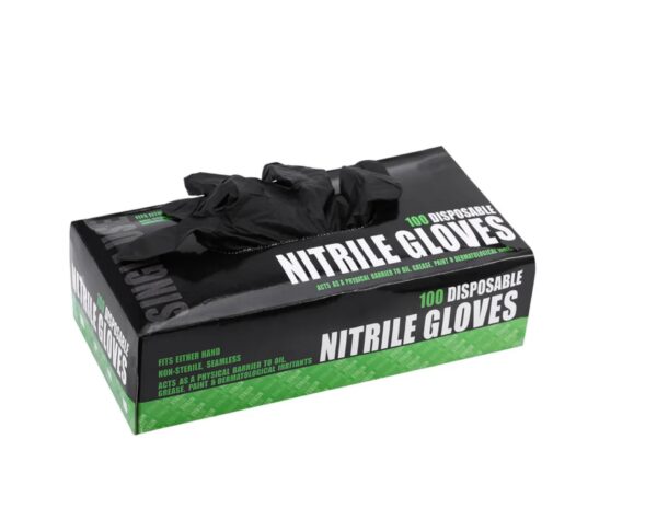 Caja de guantes negros