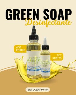 Green soap en dos presentaciones 

2oz - RD125 
4oz - RD190 

Ordena ya!!! 
WWW.JCGOLDENSUPPLY.COM 
También por WhatsApp 809-258-6325 
•
Tienda física 🏛️ 
Estamos en la avenida Mella N. 302 , esquina 19 de Marzo , al lado de la Sirena proximo a la zona colonial.  SANTO DOMINGO R.D 🇩🇴 

 #jcgoldensupply #greensoap #tattoo