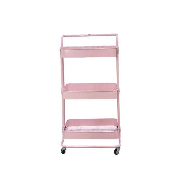 ESTANTE DE METAL ROSADO