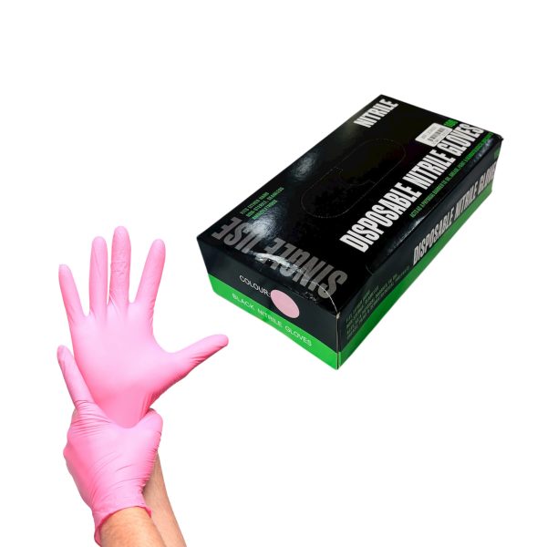 Caja guantes rosado
