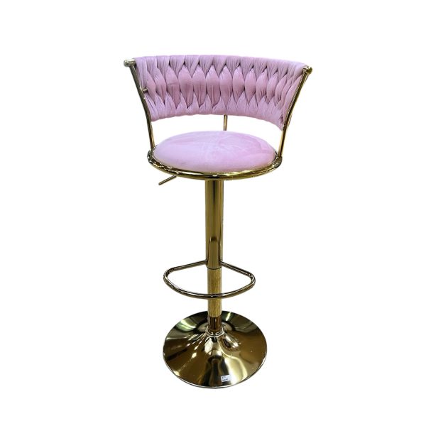 SILLA TABURETE ROSADA