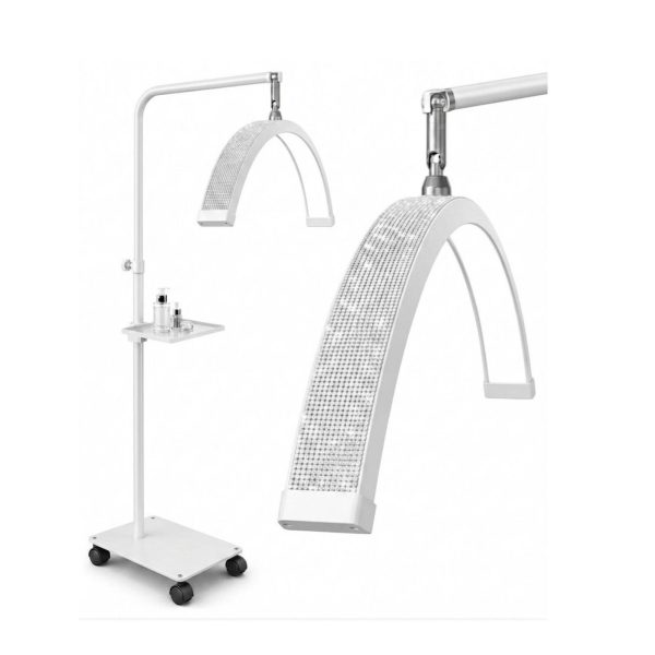 LAMPARA MEDIA LUNA BLANCA CON DIAMANTE