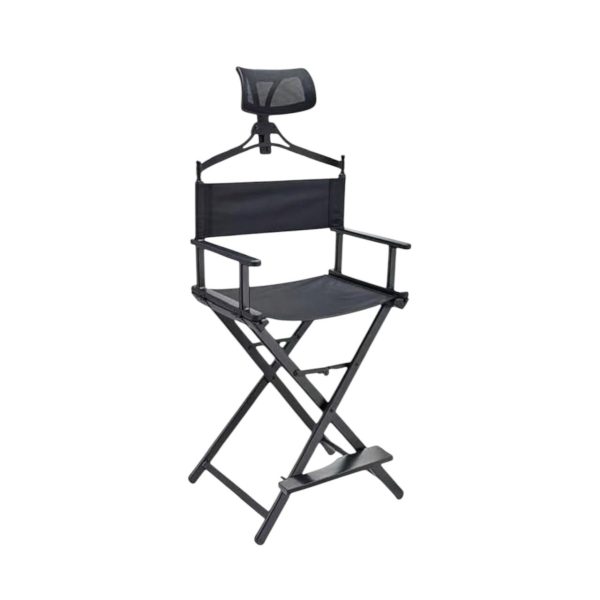 SILLA DE MAQUILLAJE PROFESIONAL NEGRA