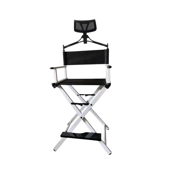 SILLA DE MAQUILLAJE PROFESIONAL PLATEADA