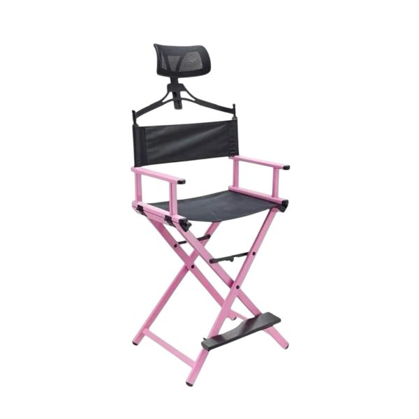 SILLA DE MAQUILLAJE PROFESIONAL ROSADA